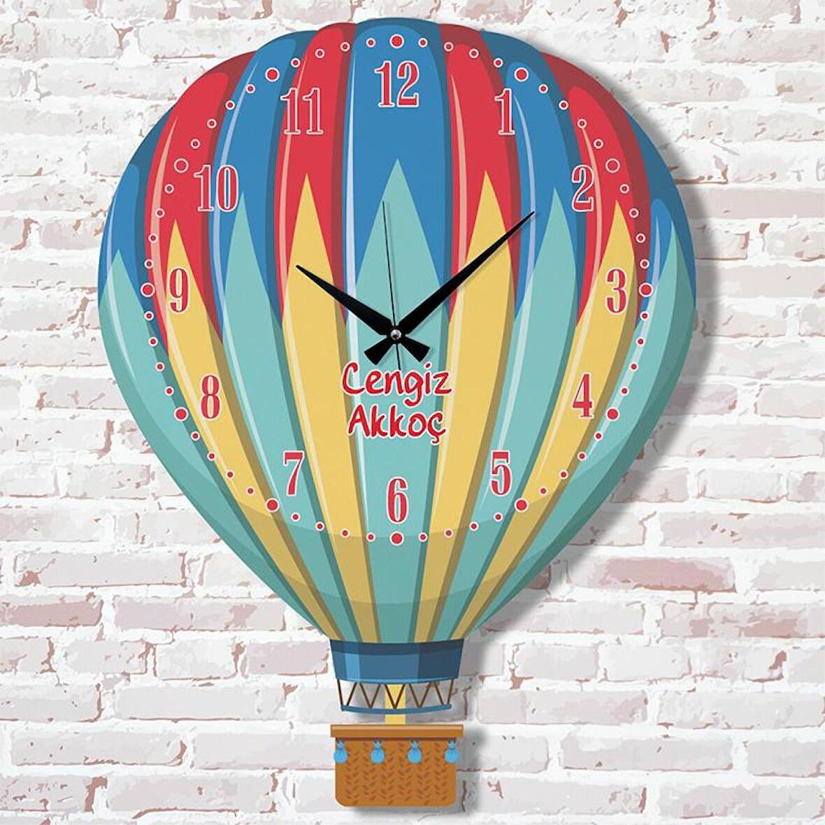 Kişiye Özel Balon Tasarımlı Hediye Sallanan Sarkaçlı Saat KA07-1317