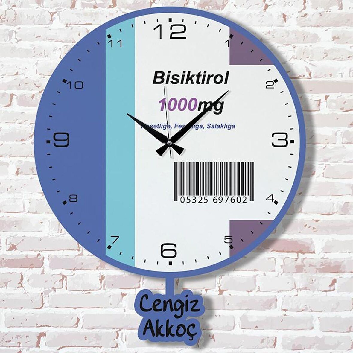 Kişiye Özel Bisiktirol Hediye Sallanan Sarkaçlı Saat KA07-1337