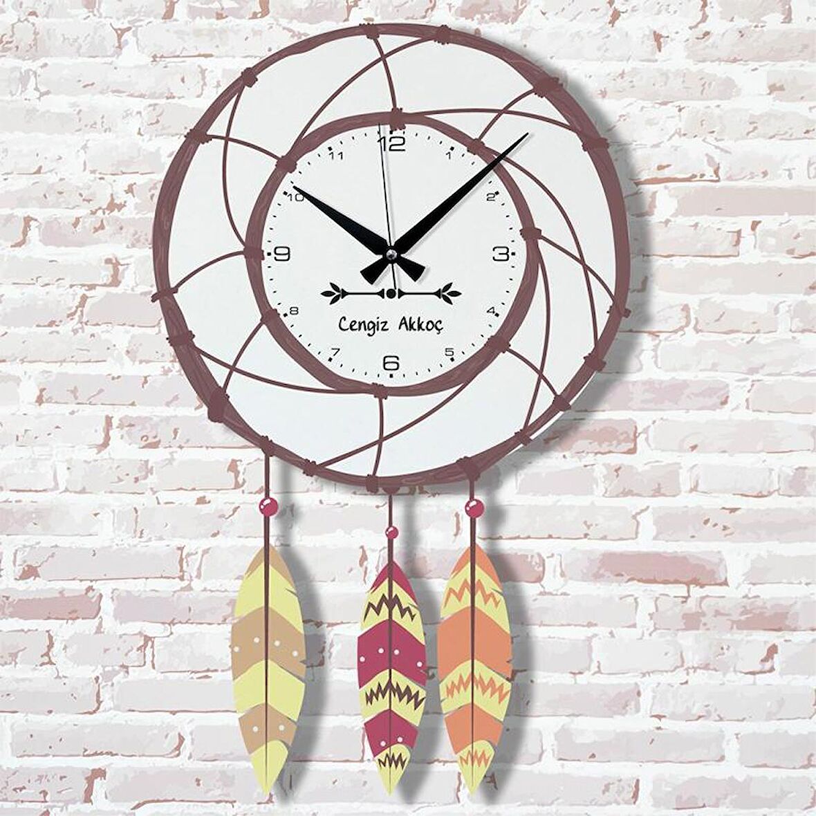 Kişiye Özel Dreamcatcher Sallanan Sarkaçlı Saat KA07-1445