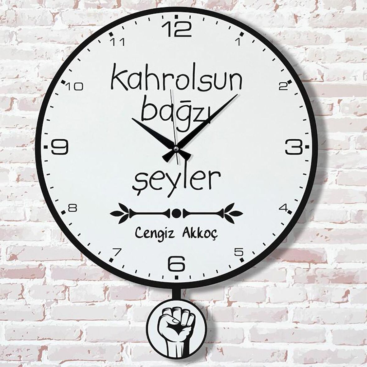 Kişiye Özel Kahrolsun Bağzı Şeyler Hediye Sallanan Sarkaçlı Saat KA07-1521