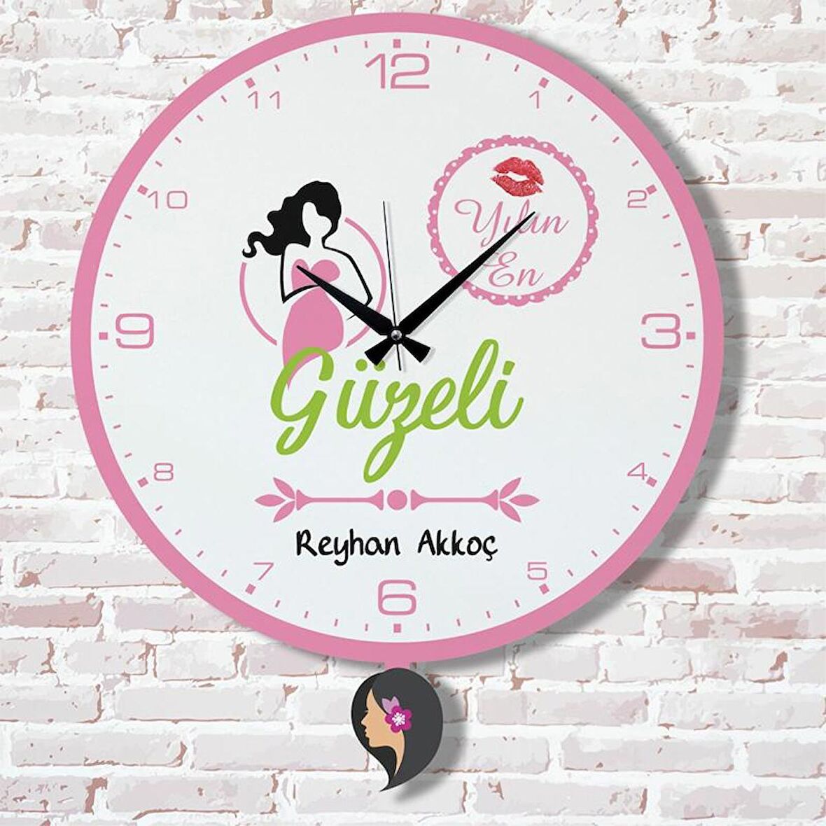 Kişiye Özel Yılın Güzeline Hediye Sallanan Sarkaçlı Saat KA07-1666