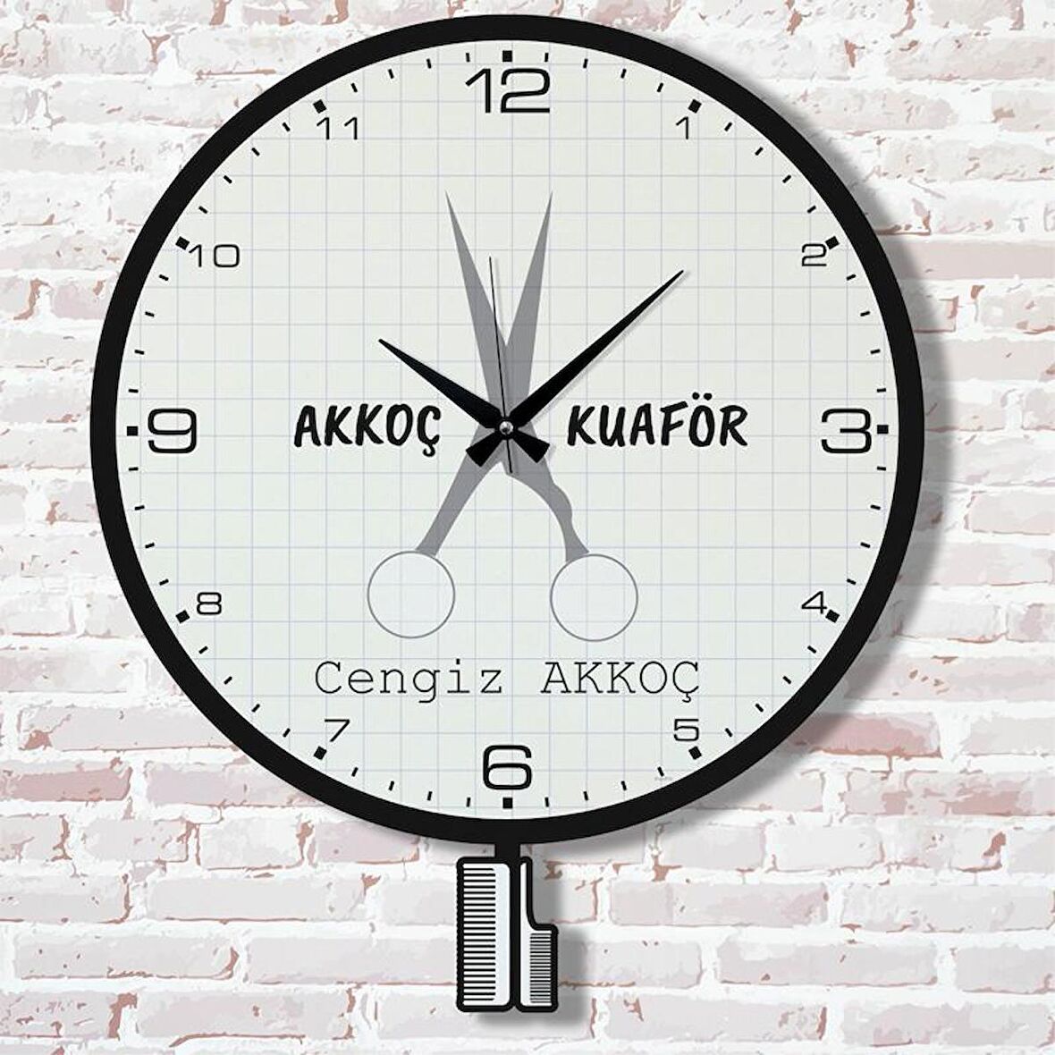 Kuaföre Hediye Sallanan Sarkaçlı Saat KA07-1684