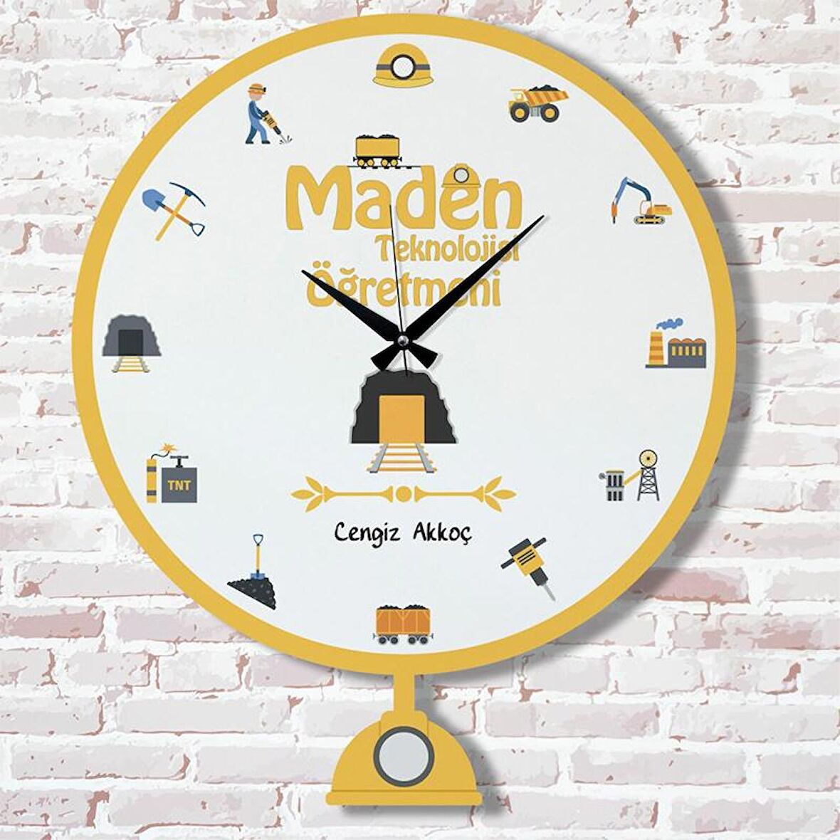 Maden Teknolojisi Öğretmenine Hediye Sallanan Sarkaçlı Saat KA07-1693