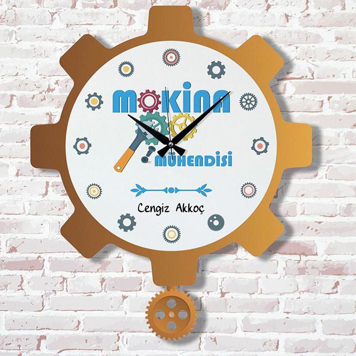 Makina Mühendisine Hediye Sallanan Sarkaçlı Saat KA07-1694