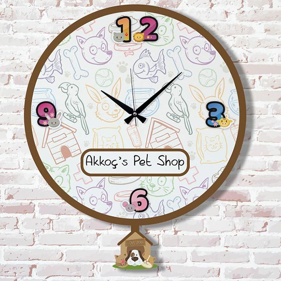 Pet Shopa Hediye Sallanan Sarkaçlı Saat KA07-1748