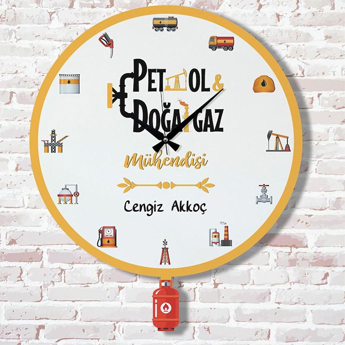 Petrol & Doğalgaz Mühendisine Hediye Sallanan Sarkaçlı Saat KA07-1749