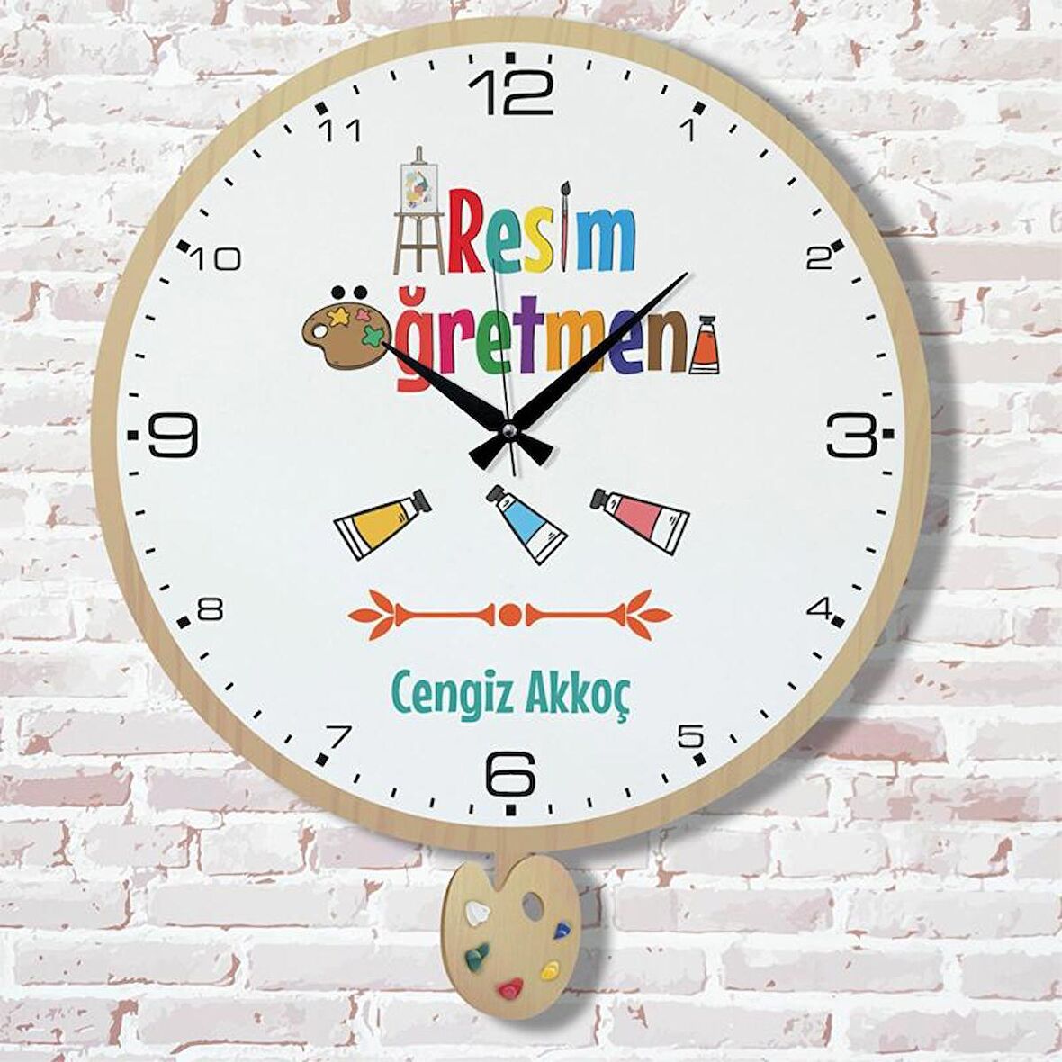 Resim Öğretmenine Hediye Sallanan Sarkaçlı Saat KA07-1766