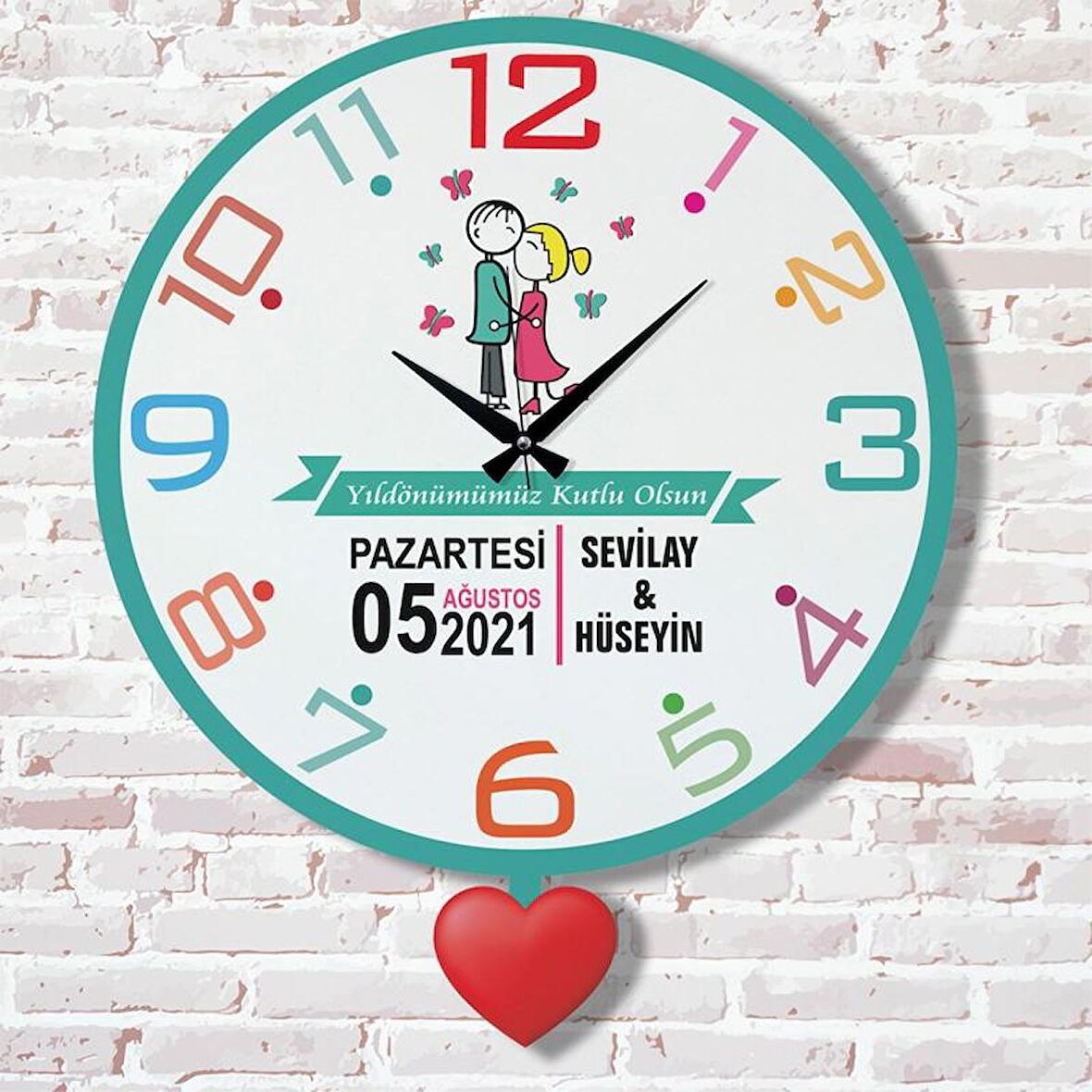 Sevgililer Günü Hediyesi Sallanan Sarkaçlı Saat KA07-1793