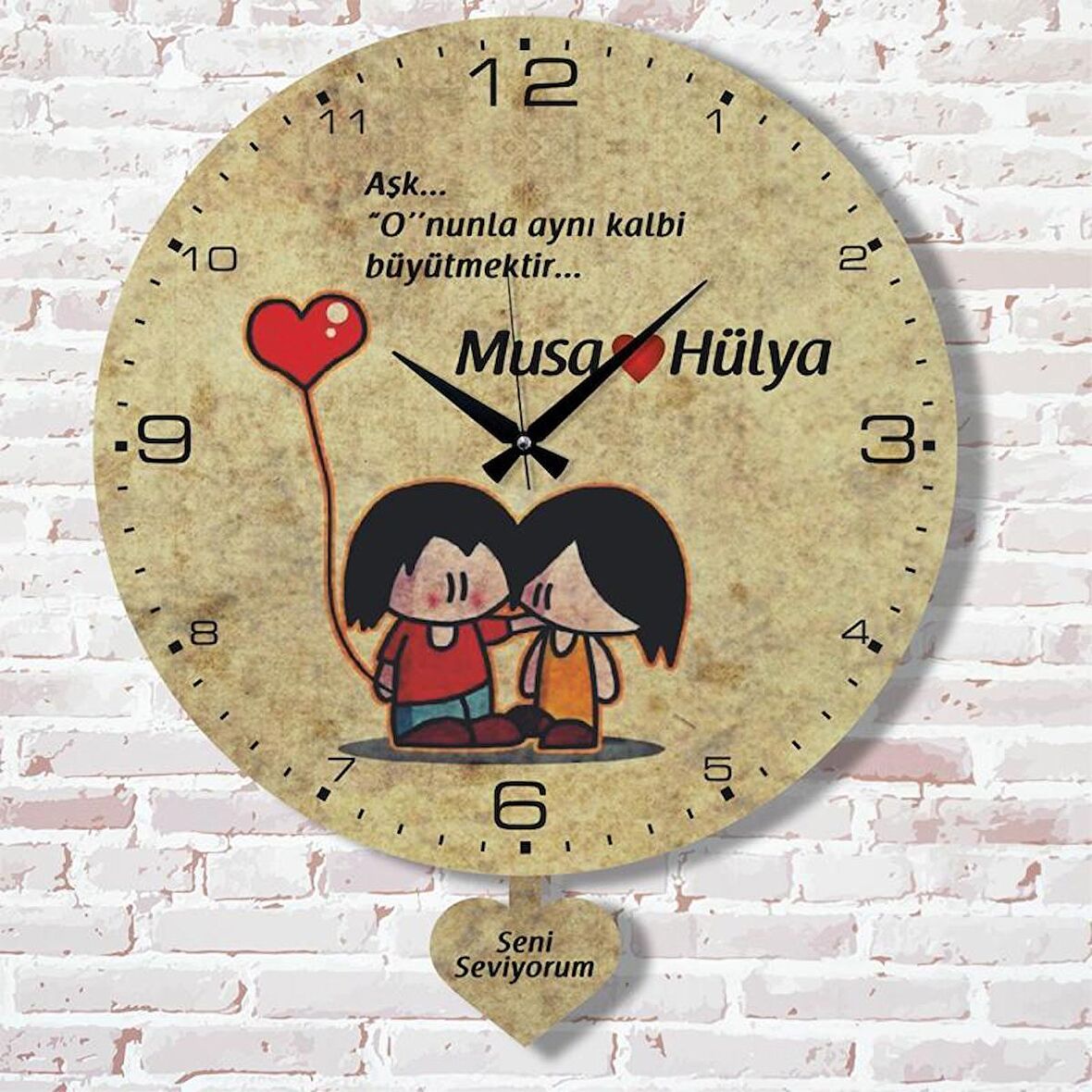 Sevgililer Günü Hediyesi Sallanan Sarkaçlı Saat KA07-1802