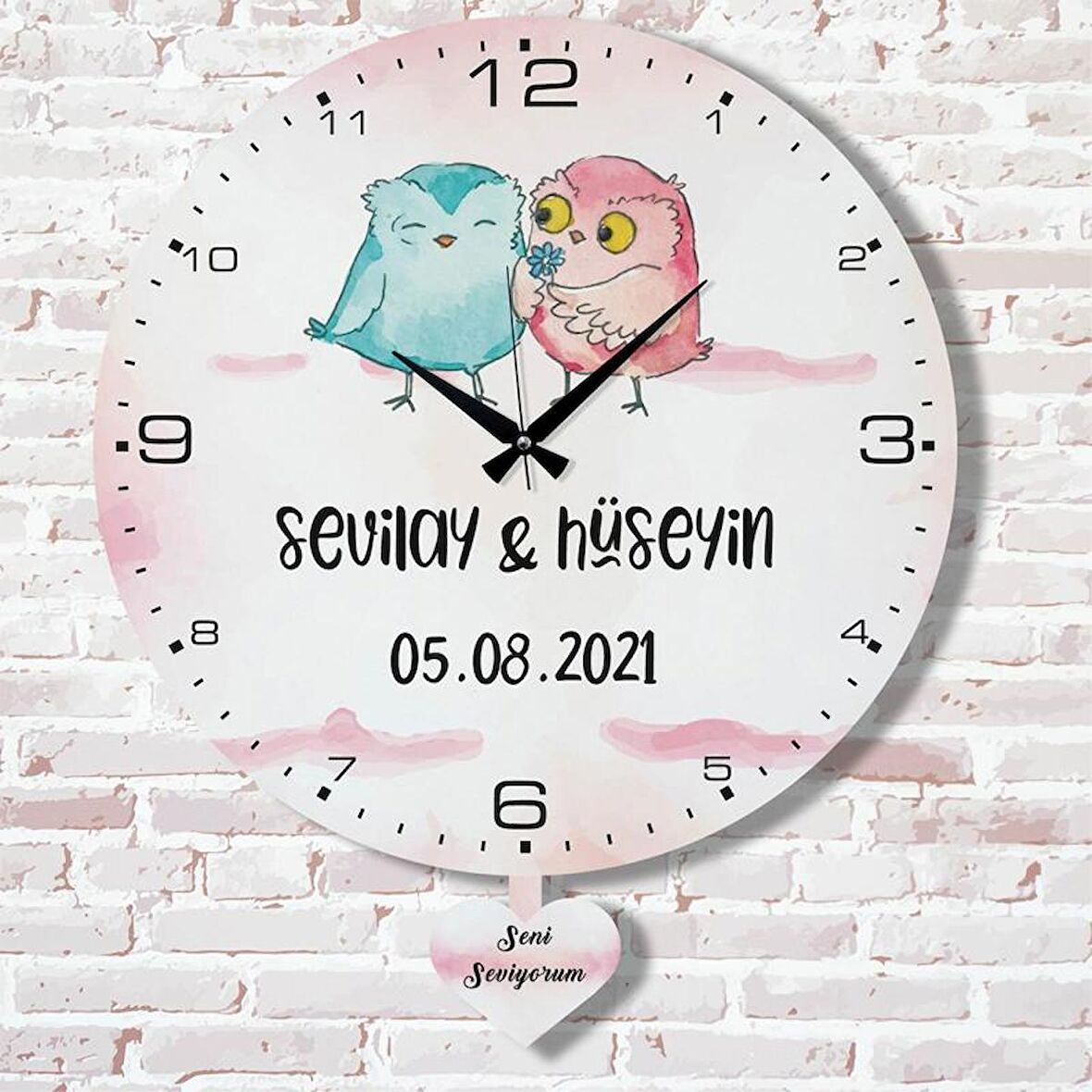 Sevgililer Günü Hediyesi Sallanan Sarkaçlı Saat KA07-1804