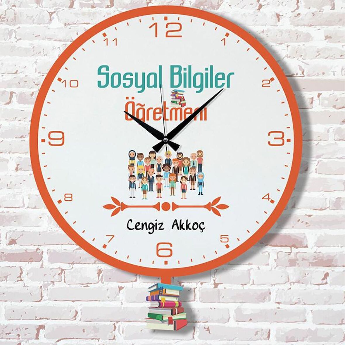 Sosyal Bilgiler Öğretmenine Hediye Sallanan Sarkaçlı Saat KA07-1820