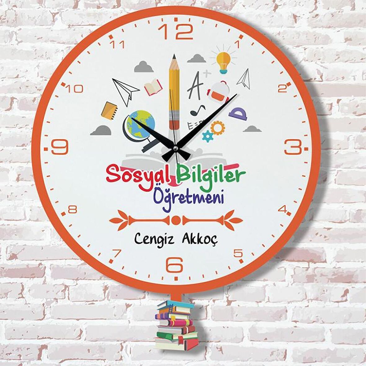Sosyal Bilgiler Öğretmenine Hediye Sallanan Sarkaçlı Saat KA07-1821