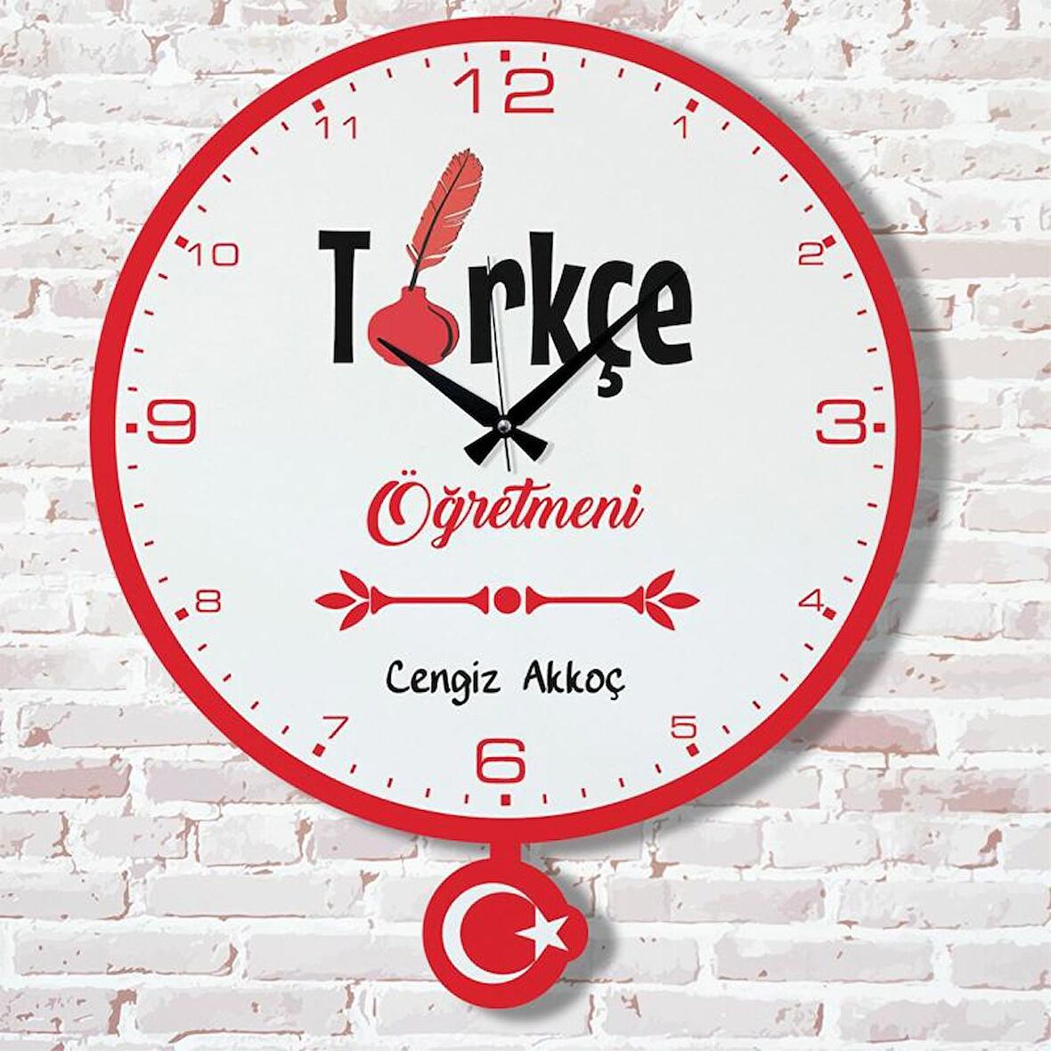 Türkçe Öğretmenine Hediye Sallanan Sarkaçlı Saat KA07-1841