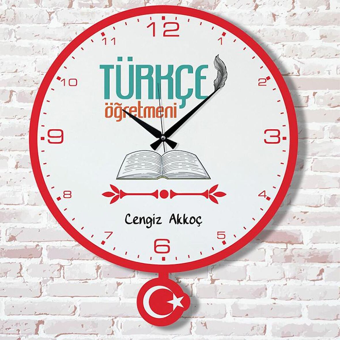 Türkçe Öğretmenine Hediye Sallanan Sarkaçlı Saat KA07-1842