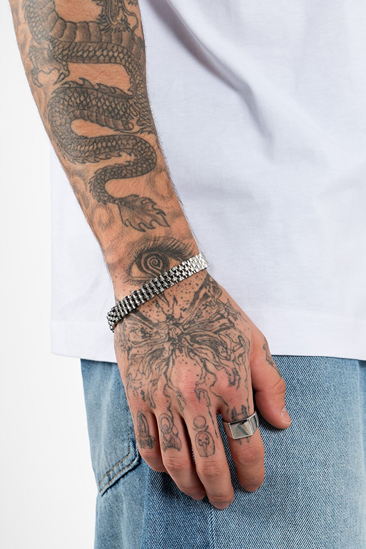 316L Kordon Çelik Bileklik KA1193GM