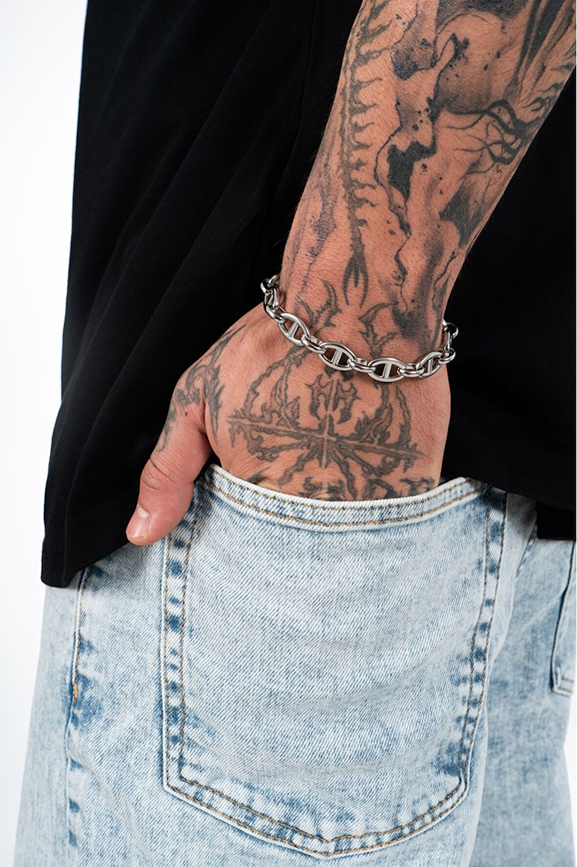 316L Çelik Gemici Zincir Bileklik