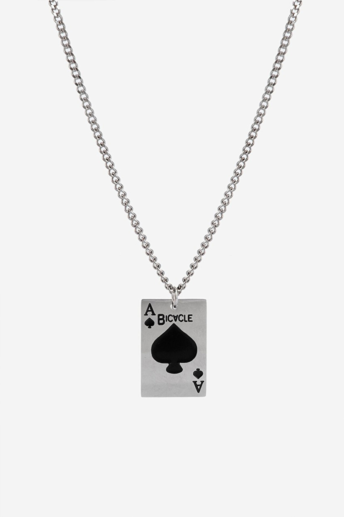 316L Çelik Ace Of Spade Poker Card Kolye