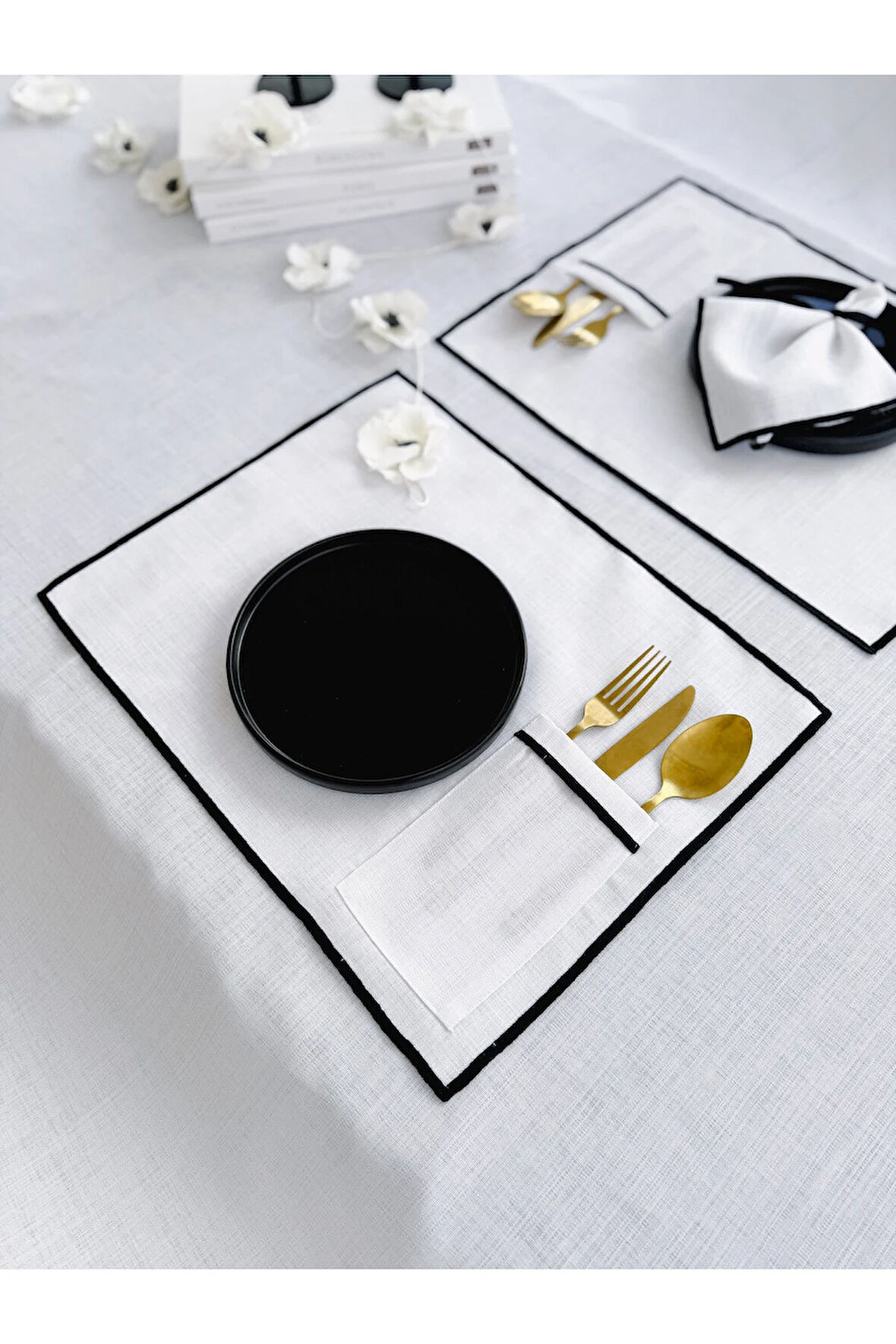 Shine White Dikdörtgen Cepli Amerikan Servis / Supla 6LI