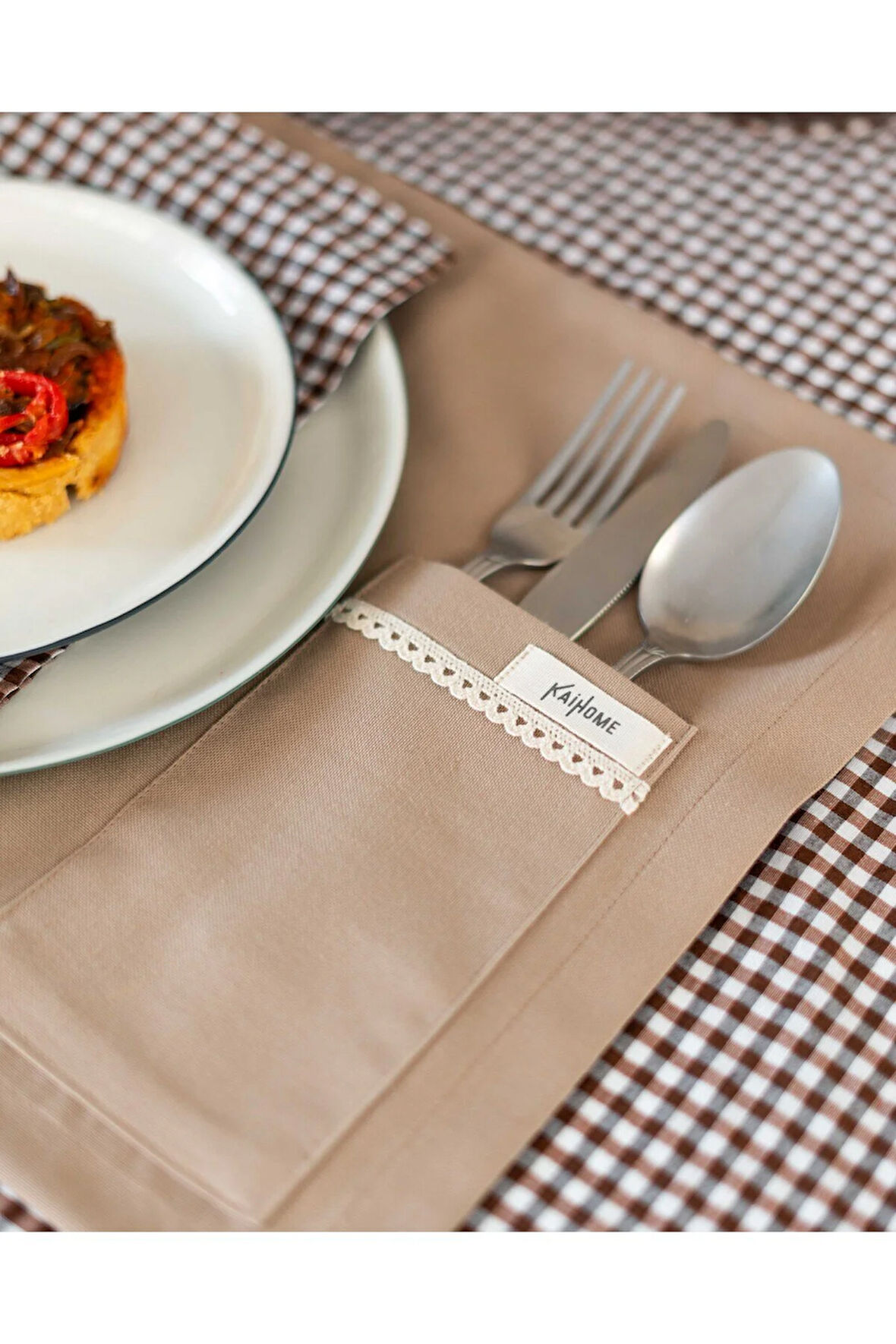 Sienna Keten Cep Detaylı Amerikan Servis/ Supla 2Lİ