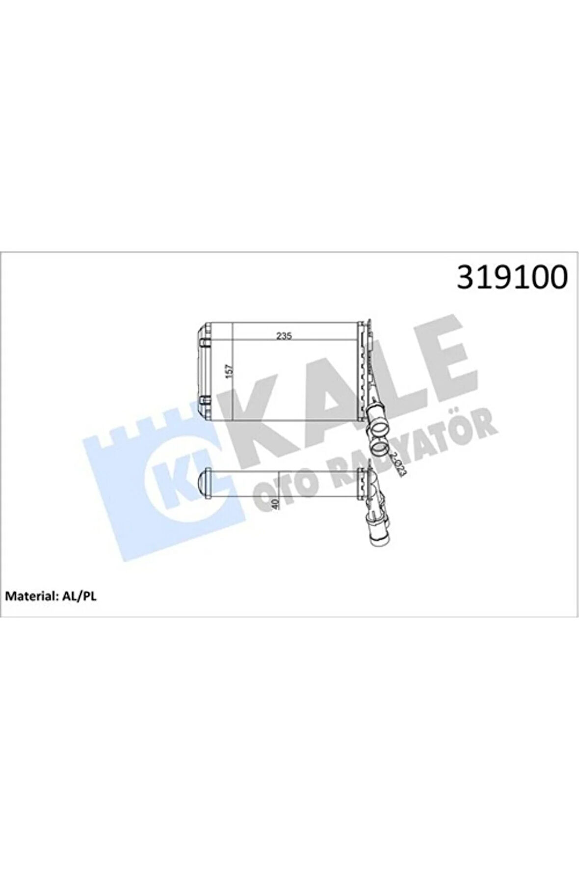 Kalorifer Radyatörü Partner-Berlıngo 1.9d-2.0hdı 97-08 -P306-XSARA-XANTIA-ZX 1.6-1.8-2.0-1.4