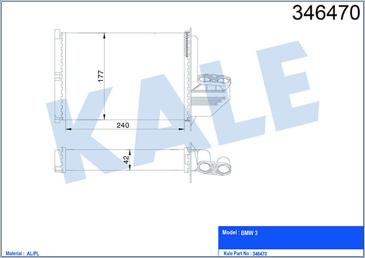 KALE Kalorifer Radyatörü Bmw 3 E36 316i-318i-İs-320i-323i-325i-328i-318tds-325td 90-9