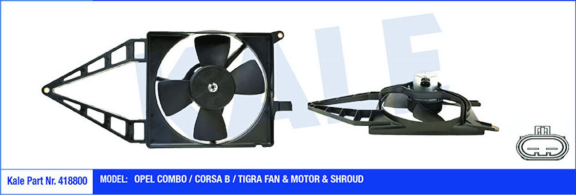 KALE Fan Motoru Davlumbazlı Astra F-Corsa B-Vectra A 1.4-1.6 16v 200-60w-280mm