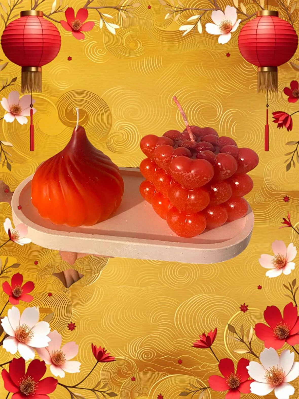 KALPLİ MUM SETİ 3LÜ SET