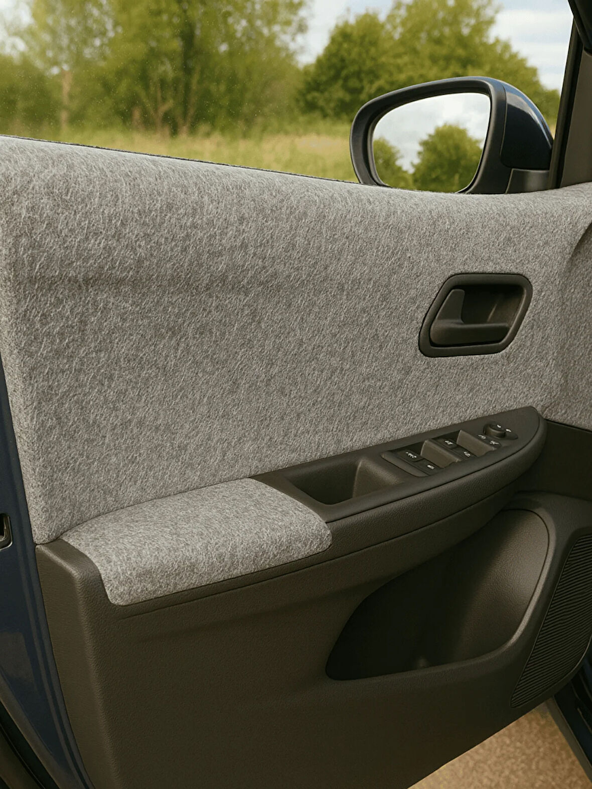 BEYLİNİ Kendinden Yapışkanlı Kapı Kaplaması Keçe Oto Zemin Bagaj Çatı Dayanıklı Uzun Ömürlü Araç Kaplama 3mm Gri