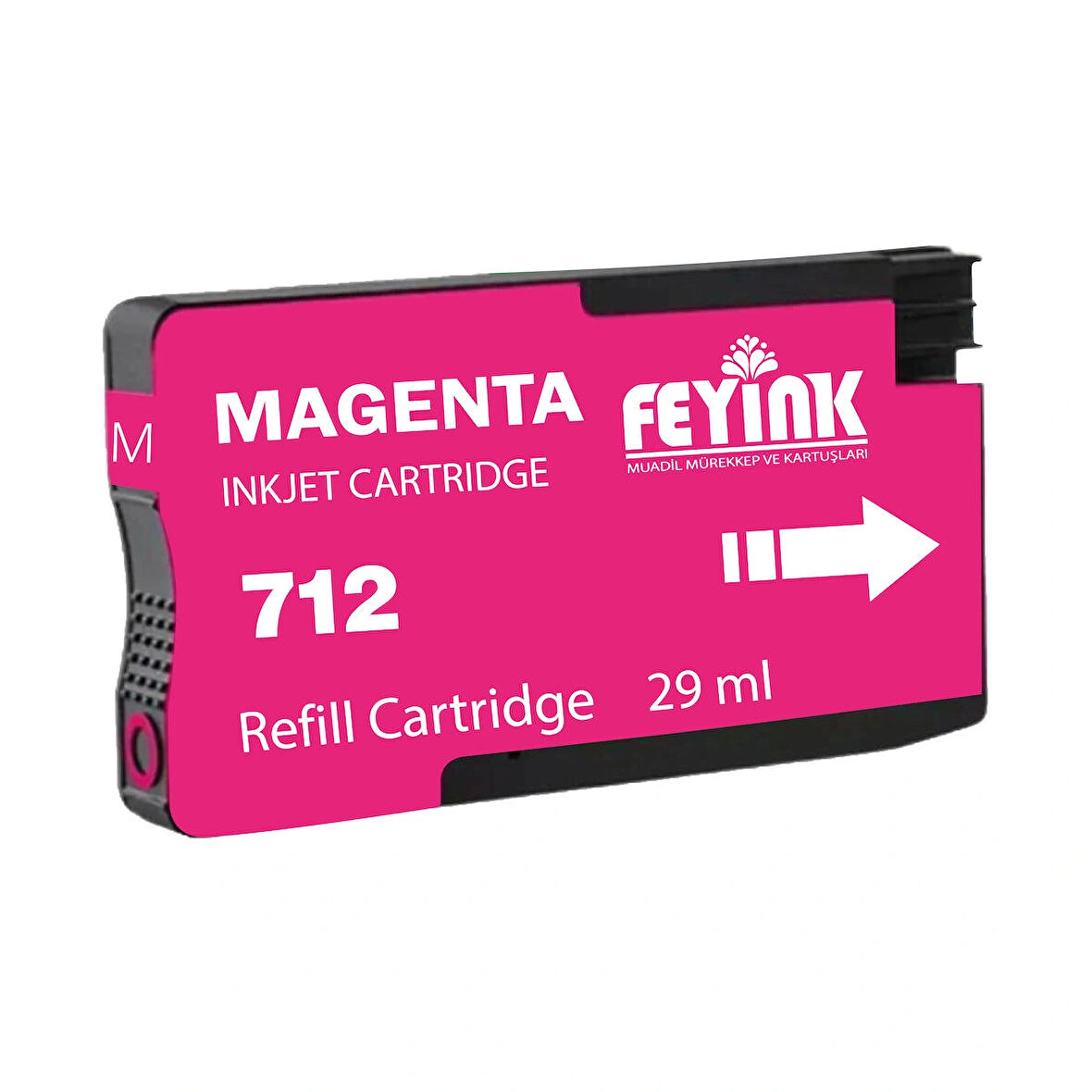 Feyink® HP 712 Magenta (M) Orijinal Mürekkep Dolumlu Feyink Kartuş 29ml Kırmızı