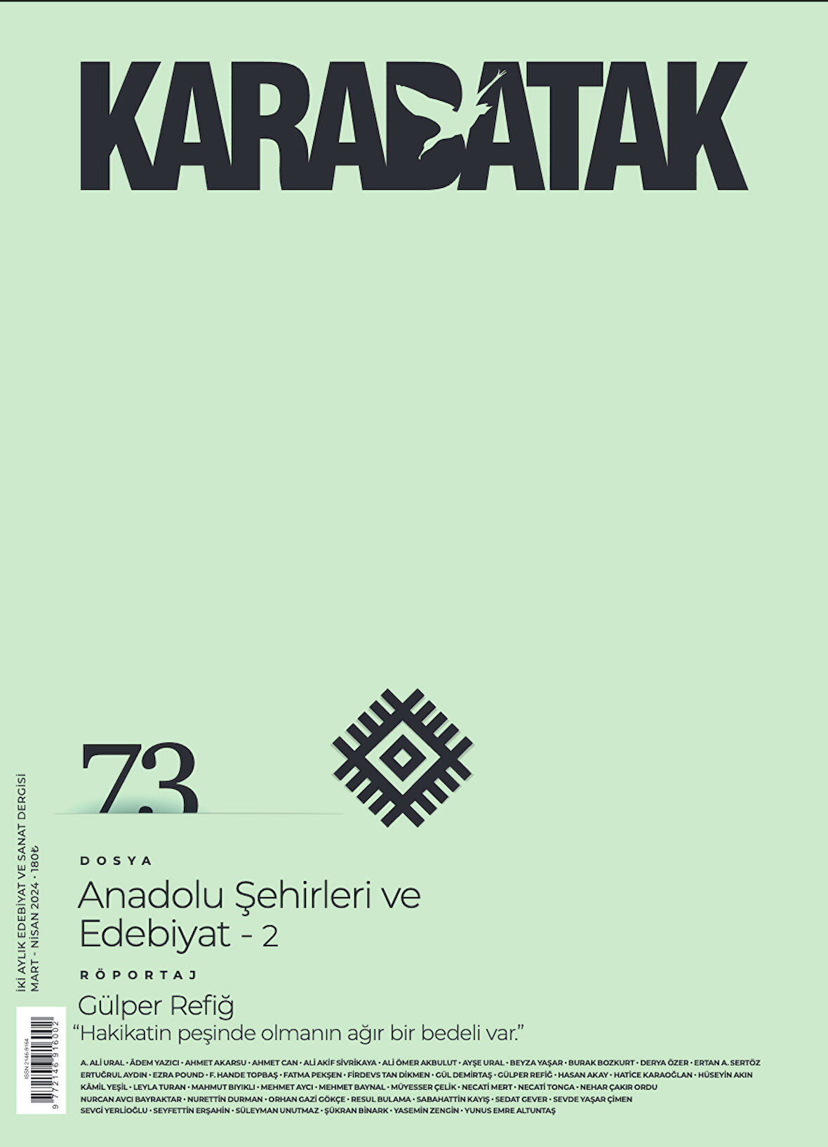 Karabatak Dergi 73.Sayı Mart-Nisan 2024