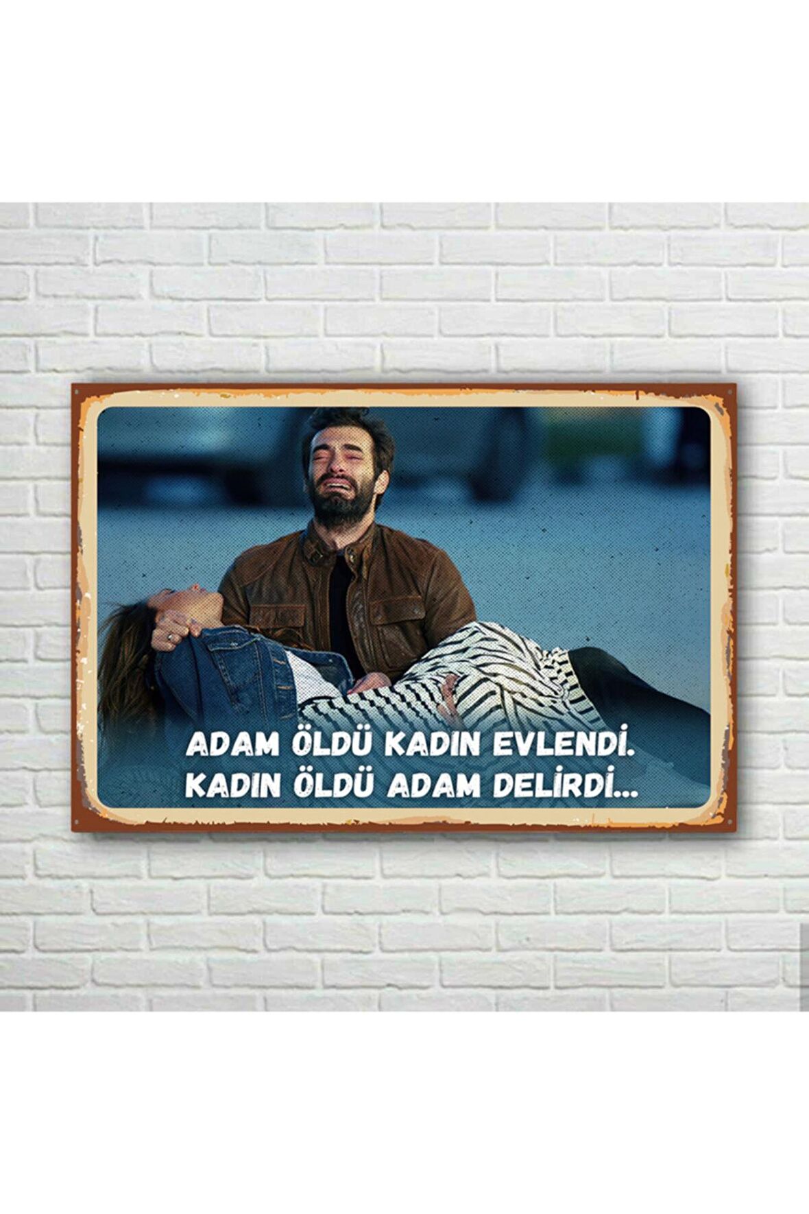 Poyraz Karayel Retro Ahşap Poster