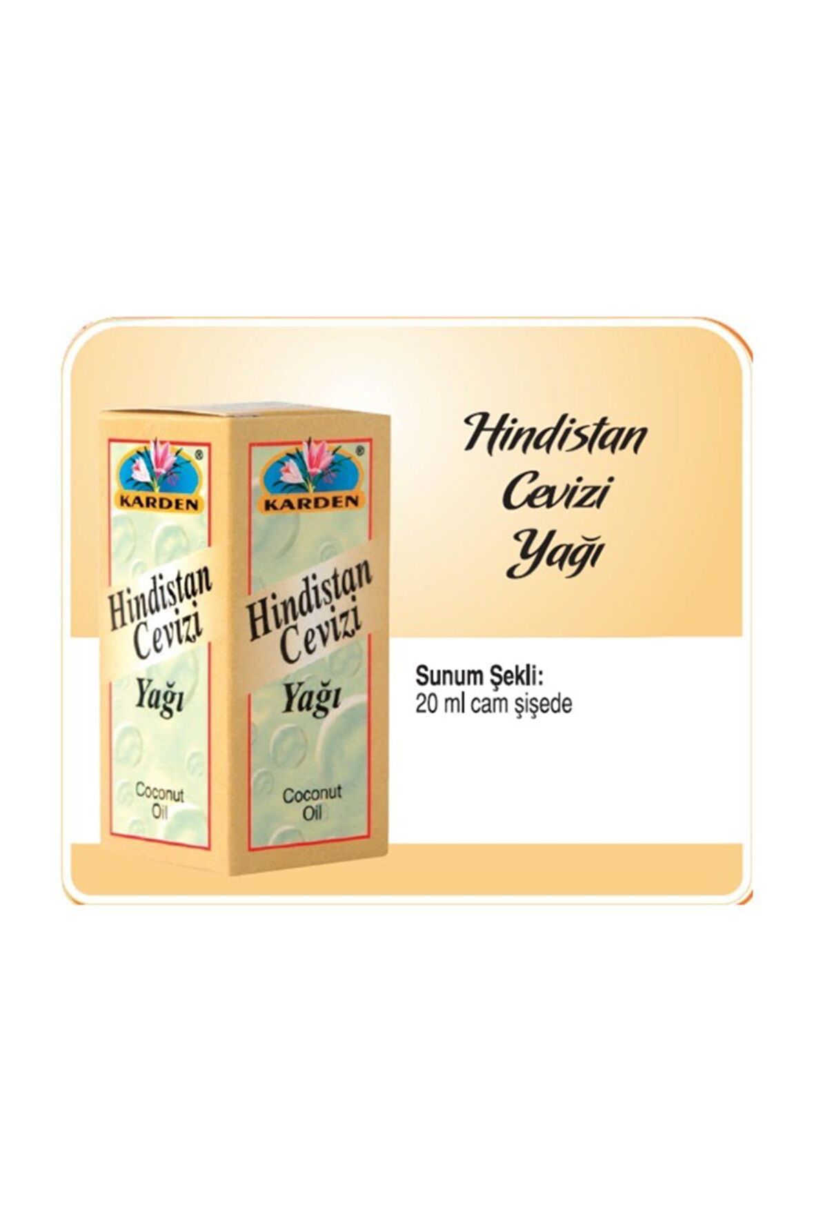 Karden Hindistan Cevizi Yağı 20 ml