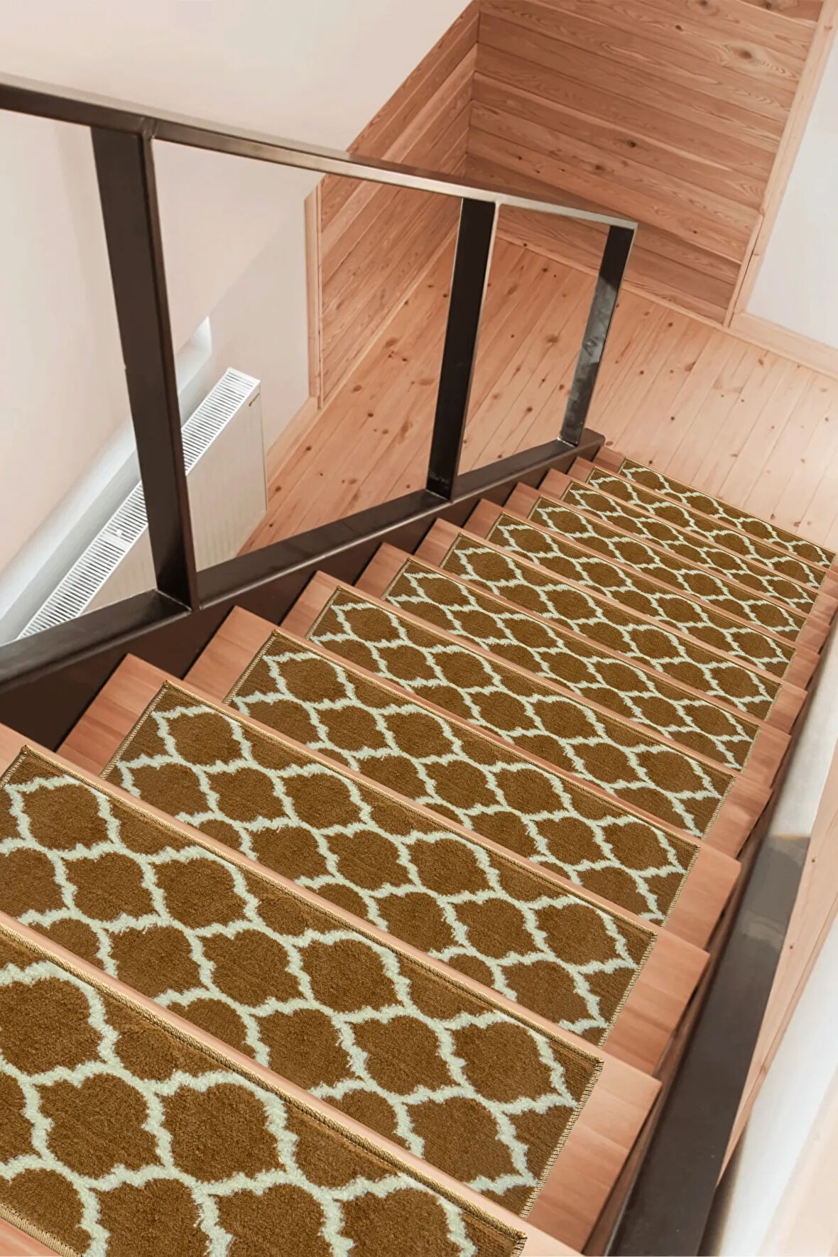 Dikdörtgen Dokuma Merdiven Halısı Kendinden Yapışkanlı