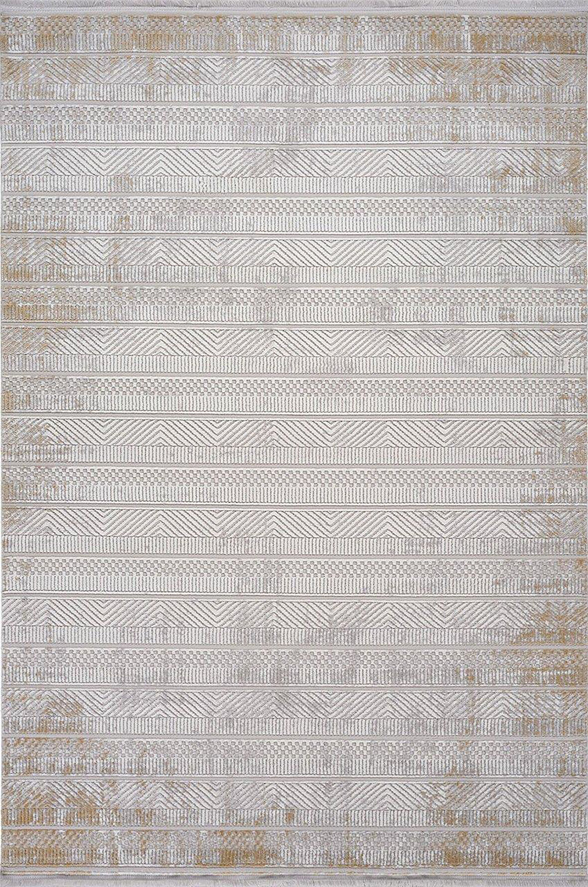 Artemis Halı Karizma 02811G Gold Krem Modern Çizgili Halı