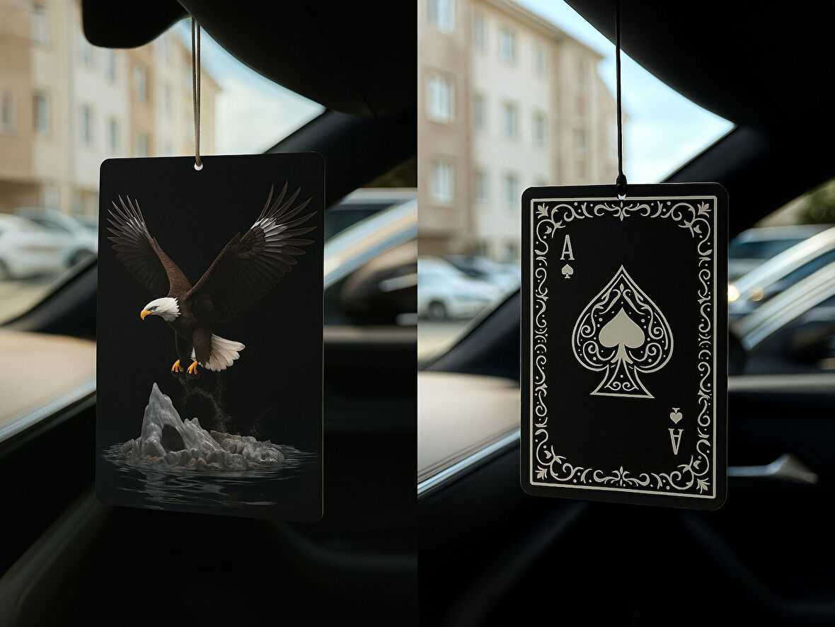 Kartal ve Maça As - İkili Oto Kokusu - Dekoratif Araç Kokusu ve Aksesuarı
