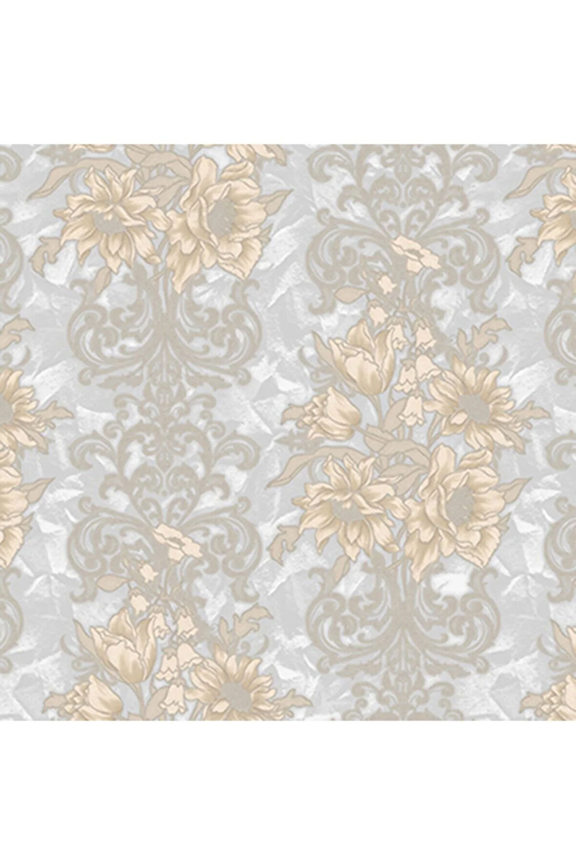 7805-5 /SEVEN /Serisi Çiçek Detaylı Rokoko Damask Deseni Duvar Kağıdı