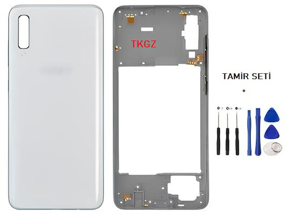 Samsung Galaxy A70  - SM-A705F FULL Kasa Arka Kapak Takım BEYAZ - TAMİR SETİ