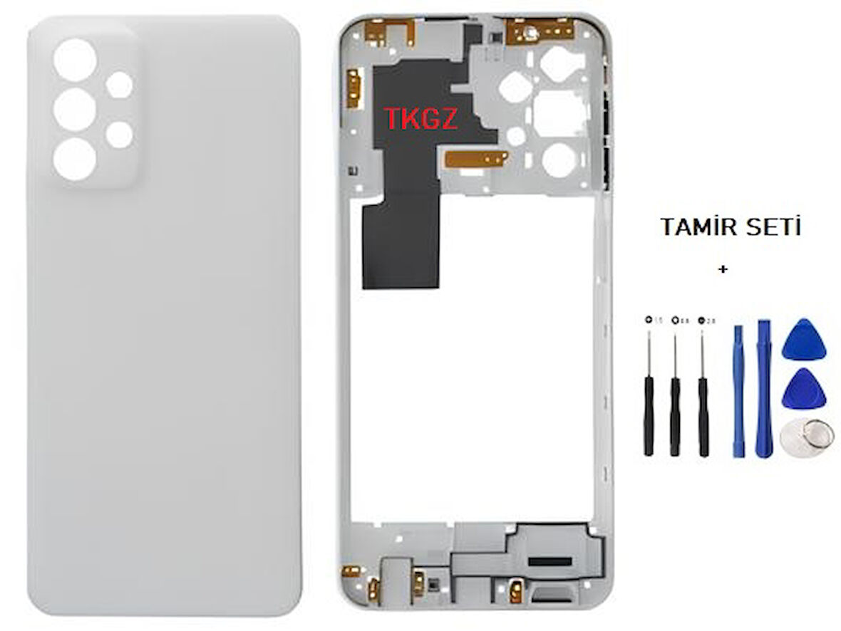 Samsung Galaxy A23  - SM-A235F FULL Kasa Arka Kapak Takım BEYAZ - TAMİR SETİ