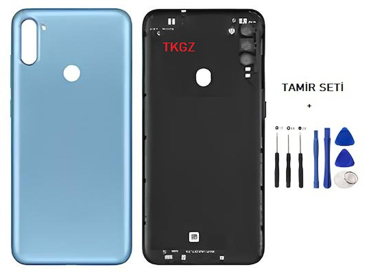 Samsung Galaxy A11  - SM-A115F FULL Kasa Arka Kapak Takım MAVİ - TAMİR SETİ