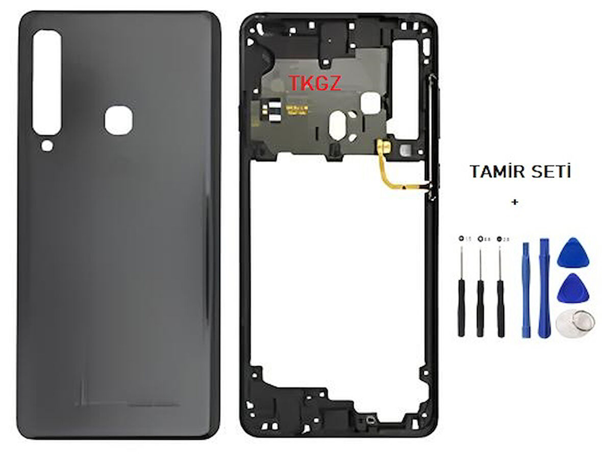 Samsung Galaxy A9  - SM-A920F FULL Kasa Arka Kapak Takım SİYAH - TAMİR SETİ