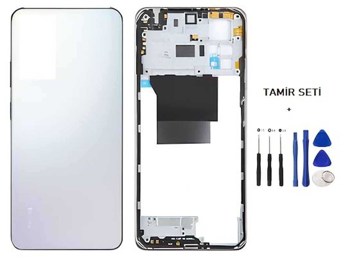 Xiaomi Redmi NOTE 12 PRO  -4G-  FULL KASA Arka Kapak Takım BEYAZ - TAMİR SETİ