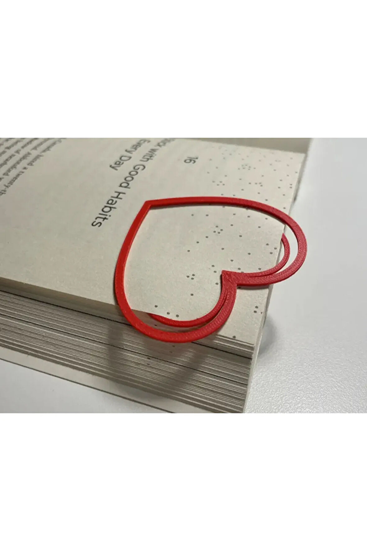 Just3dprintings Kalp Tasarımlı Kitap Ayracı