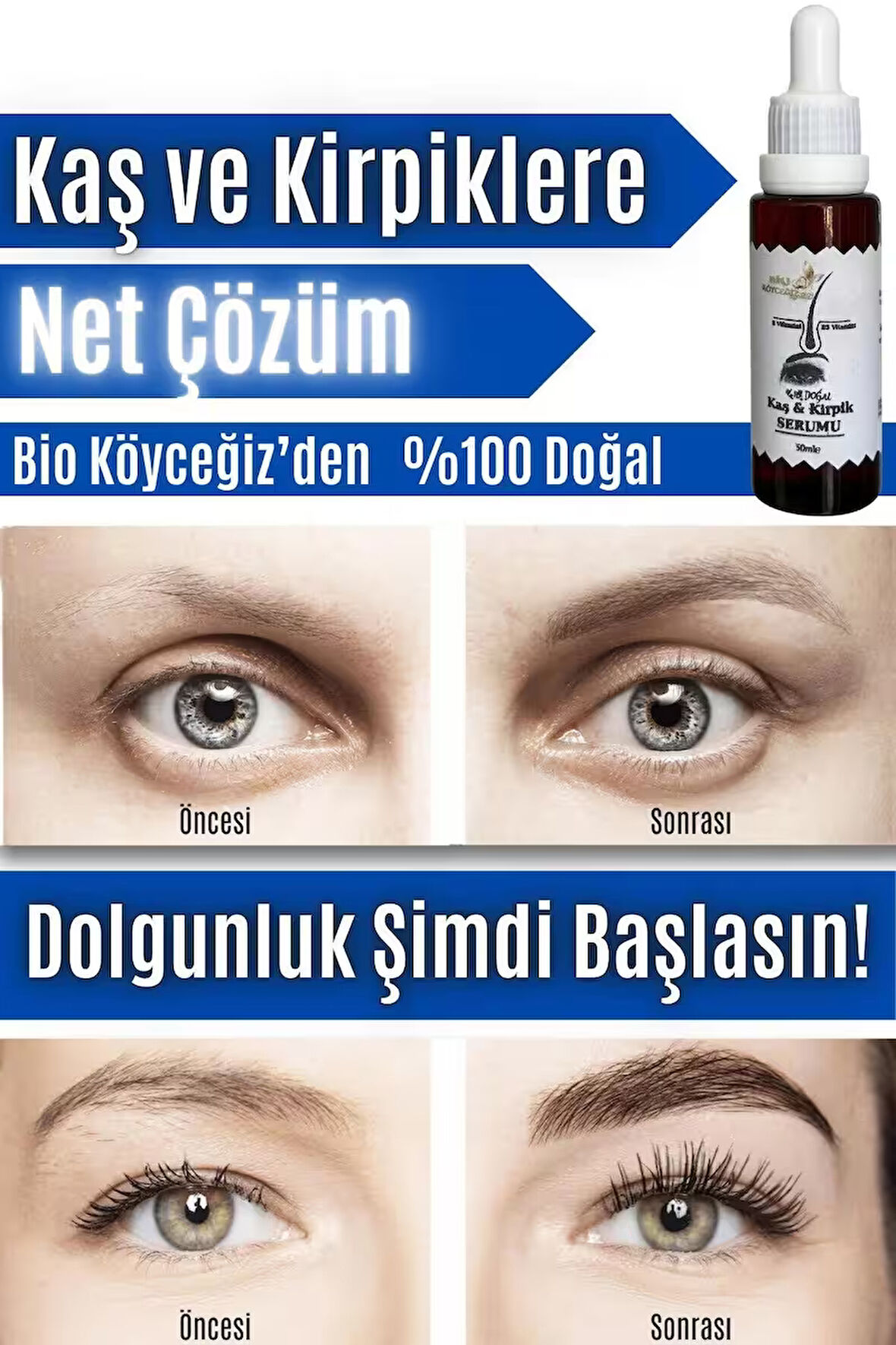 Kadın & Erkek Kaş & Kirpik Çıkarmaya Yardımcı Serum - Kaşı Ve Kirpiği Besler, Güçlendirir