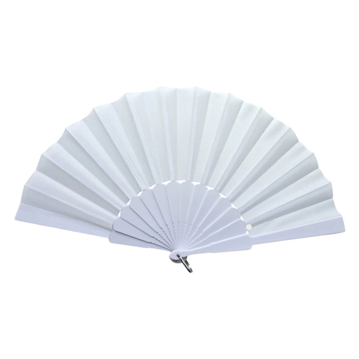 pilelistore Plastik Düz Kumaş Yelpaze 12 li Beyaz