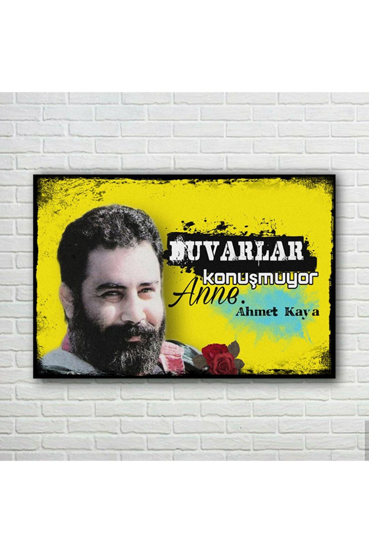 Ahmet Kaya Retro Ahşap Poster