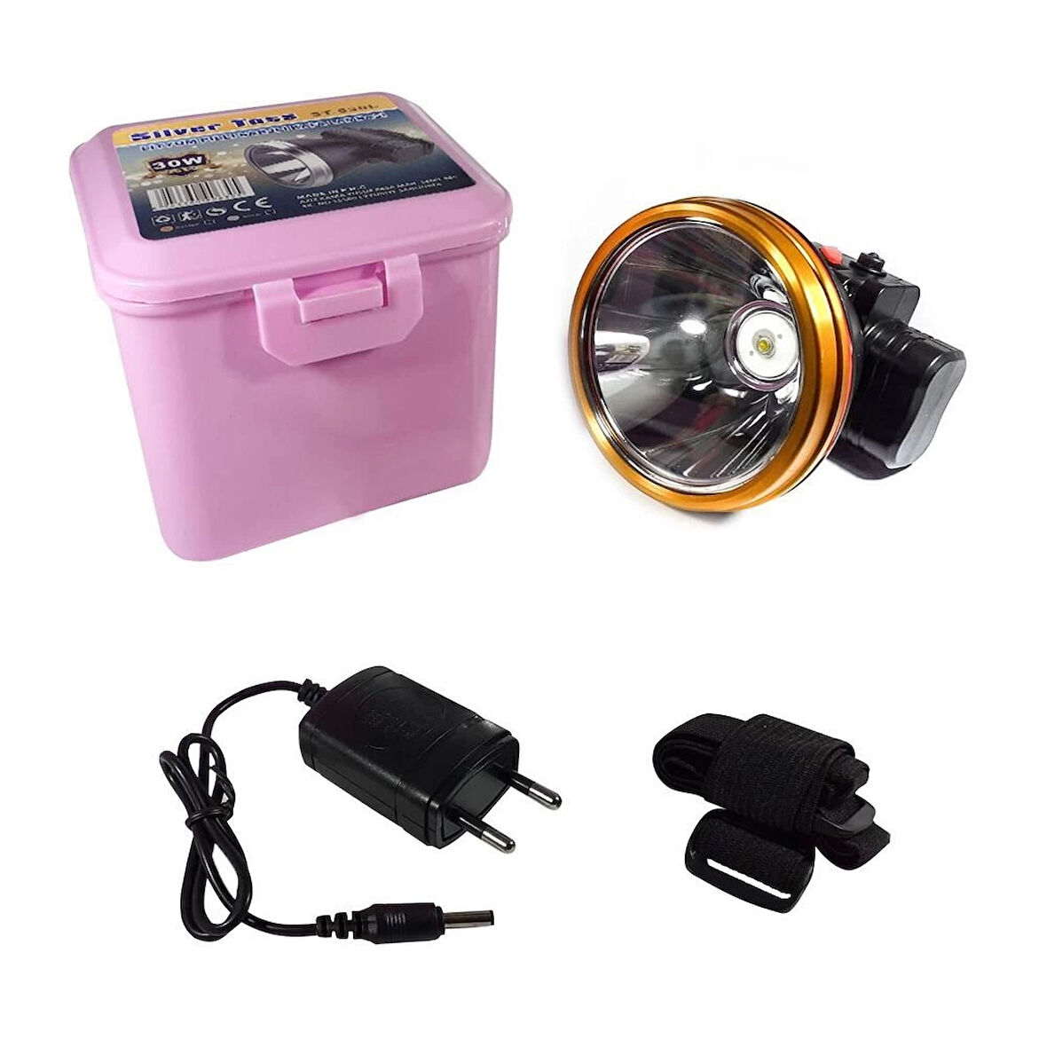 pilelistore Silver Toss ST-630L 30 Watt Tek LED'li Şarjlı Kafa Lambası