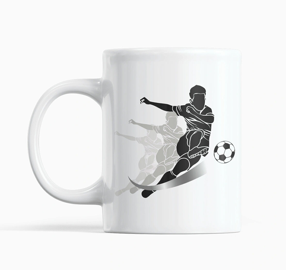 Futbol Tutkunları 3 İçin Futbolseverlere Hediyelik Baskılı Kupa Bardak