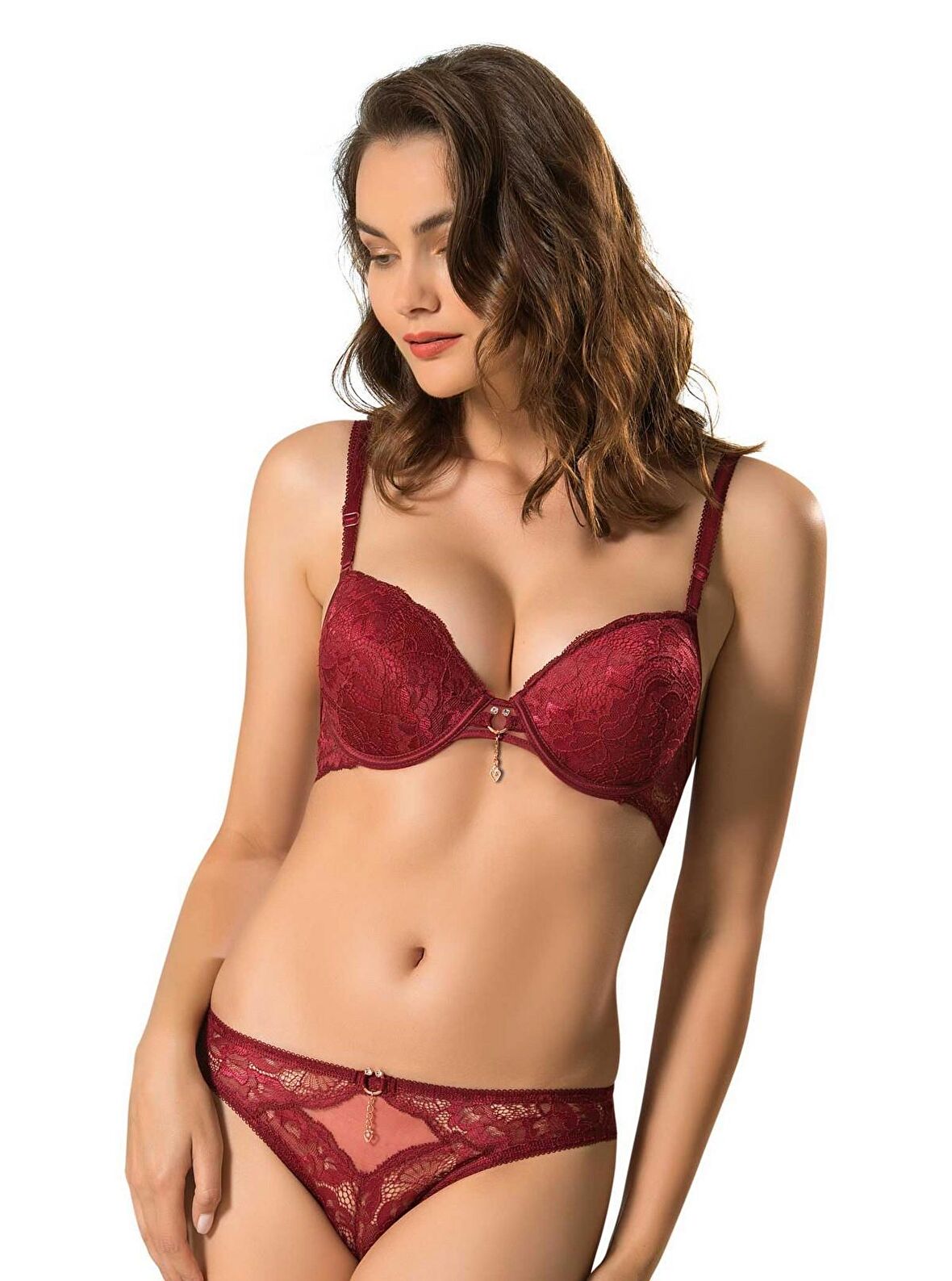 LE JARDİN 5040 CYBELE BRA SİLİKONLU TAŞLI SÜTYEN TAKIM