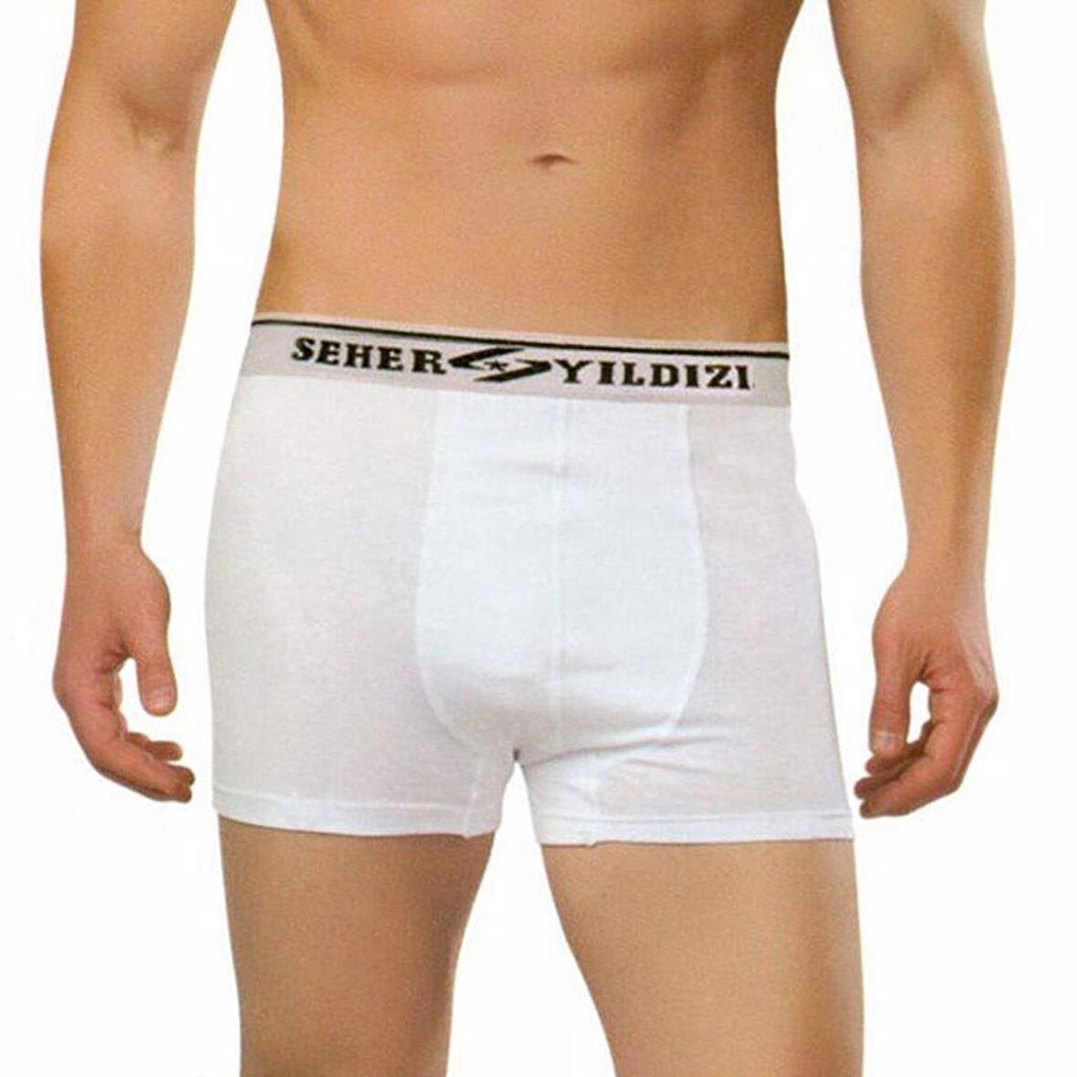 12 Adet Seher 060 Likralı Erkek Boxer Şort Paçalı Külot