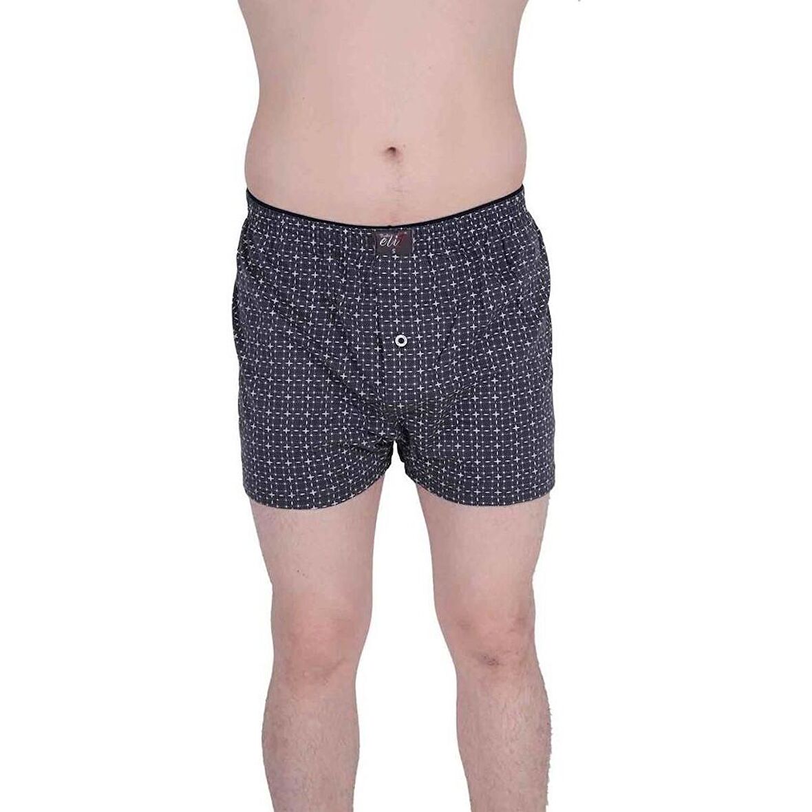 6'Lı Tutku Elit Havlu Bel Erkek Penye Desenli Boxer 1102